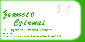 zsanett czirmai business card